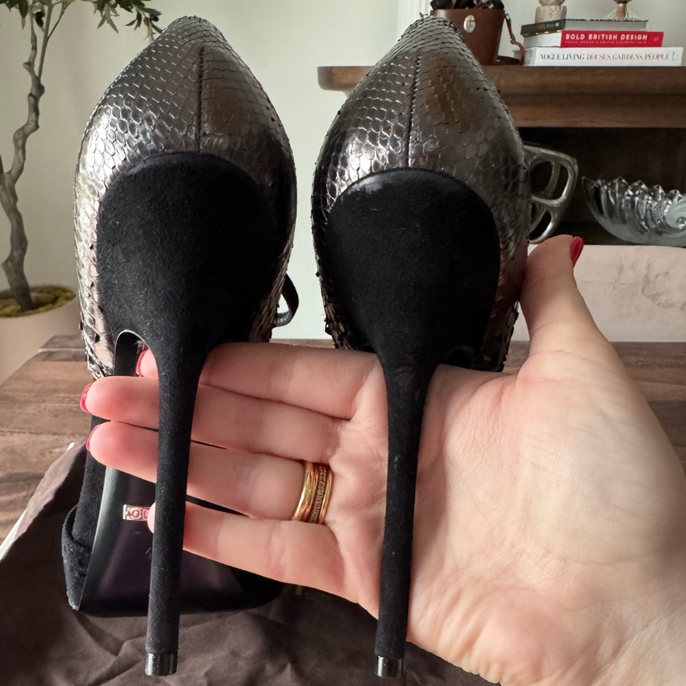 Gucci ‘Karen’ Python Ankle Strap Sandals - image 6